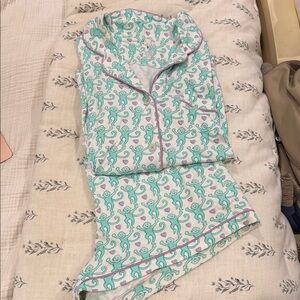 Roller Rabbit Monkey Polo Pajamas Shorts Size small